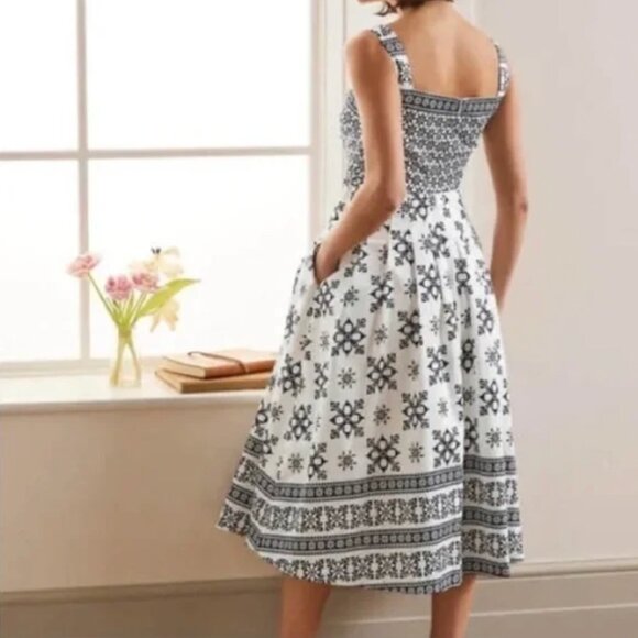 NWT Boden AUBREY Midi Cotton Sleeveless Dress 6L - Picture 3 of 11